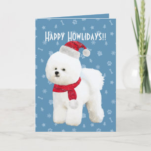 Tarjeta de vacaciones Bichon Frise para personaliz