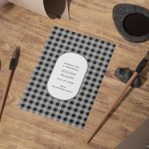 Tarjeta de vacaciones Black Gray Buffalo Plasto Ty