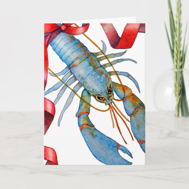 Tarjeta de vacaciones Blue Lobster (Anverso)