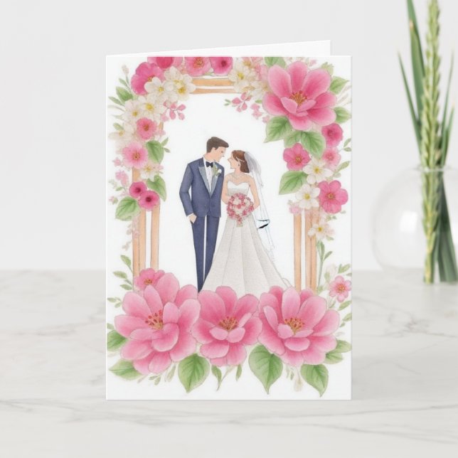 Tarjeta de vacaciones boda Bells (Anverso)