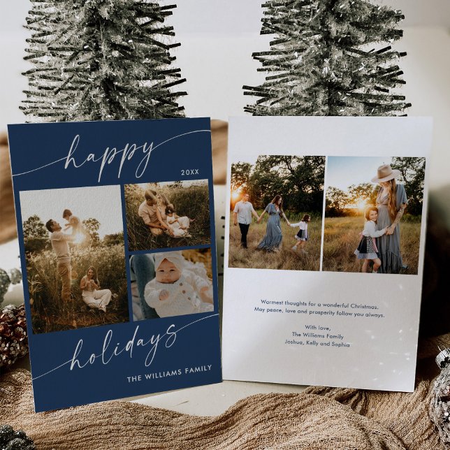 Tarjeta de vacaciones Boho Moderno Múltiples Fotos (Subido por el creador)