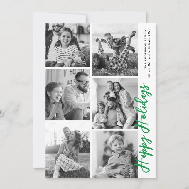 Tarjeta de vacaciones Booth - Verde brillante (Anverso)