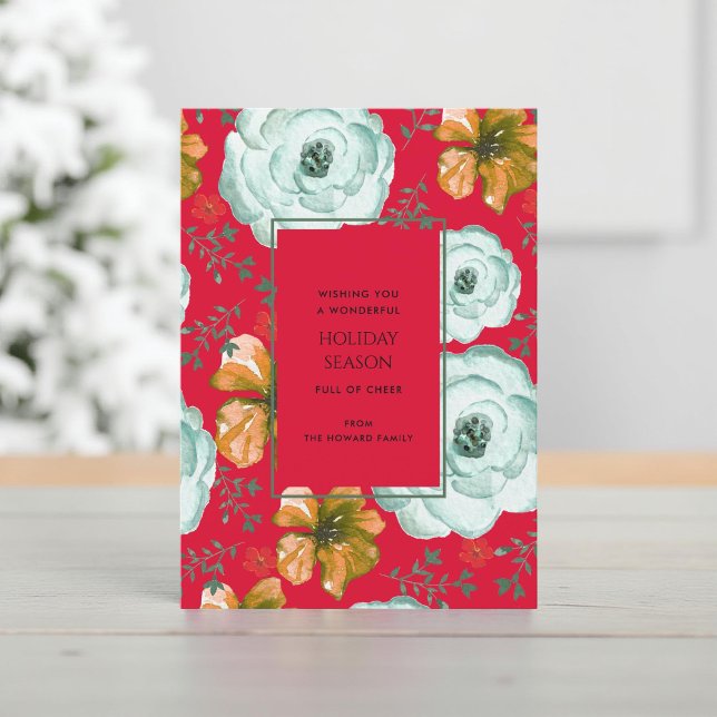 Tarjeta de vacaciones botánica para Rosas de acuar (Subido por el creador)