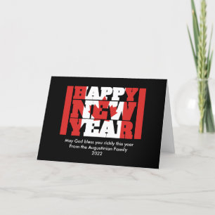 Tarjeta de vacaciones canadiense cristiana feliz a
