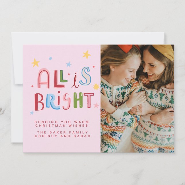 Tarjeta de vacaciones caprichosa garabato Todo es  (Anverso)