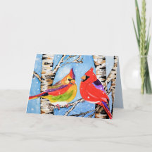 Tarjeta de vacaciones Cardinals para navidades