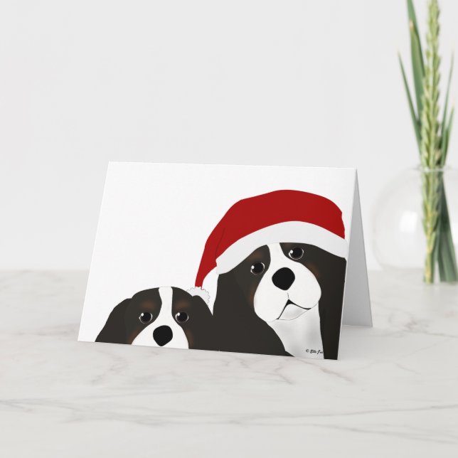 Tarjeta de vacaciones Cavalier King Charles (Anverso)