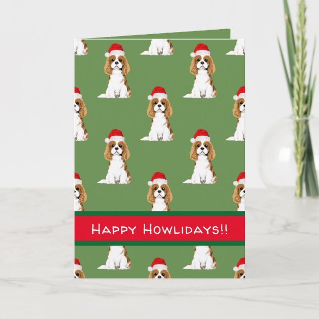 Tarjeta de vacaciones Cavalier King Charles Spanie (Anverso)