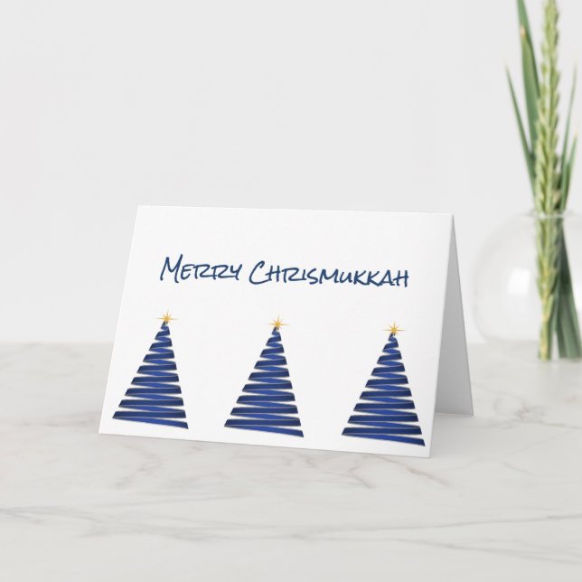 Tarjeta de vacaciones Chrismukah (Anverso)
