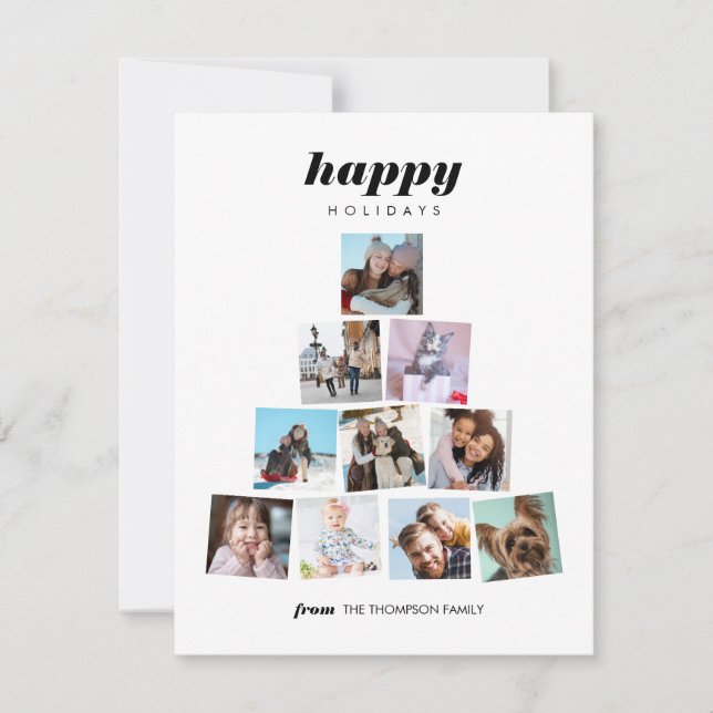 Tarjeta de vacaciones Collage para árbol de Navida (Anverso)