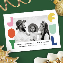 Tarjeta de vacaciones colorida y JOYFUENTE de la t