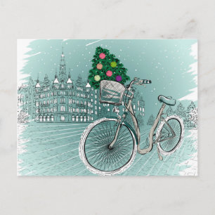 Tarjeta de vacaciones con árbol de vacaciones