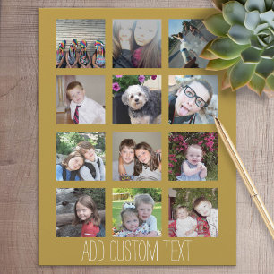 Tarjeta de vacaciones con collage de 12 fotos - fo