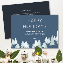 Tarjeta de vacaciones con el logotipo corporativo 