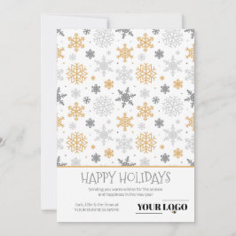 Tarjeta de vacaciones con el logotipo de negocios