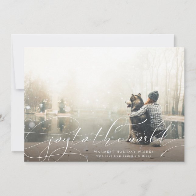 Tarjeta de vacaciones con foto de alegría para el  (Anverso)