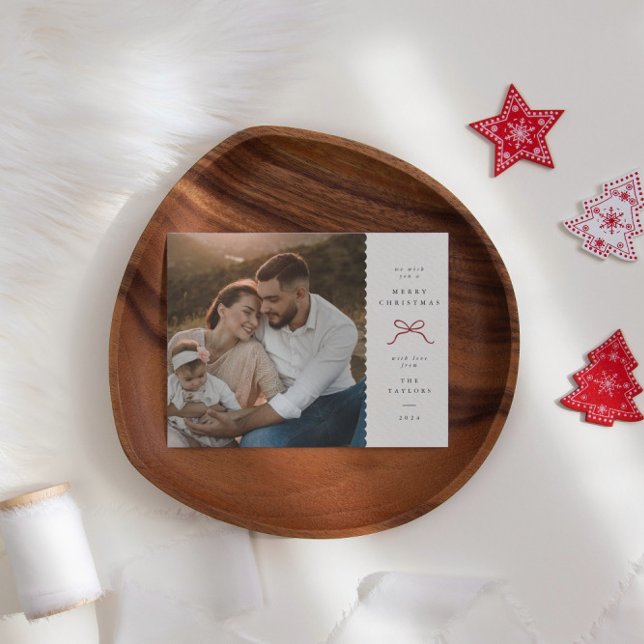 Tarjeta de vacaciones con foto de borde escalonado (Subido por el creador)