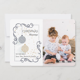 Tarjeta de vacaciones con foto de dos hermosos ado