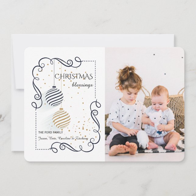 Tarjeta de vacaciones con foto de dos hermosos ado (Anverso)