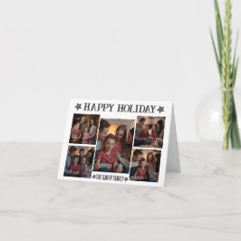 Tarjeta de vacaciones con guión moderno doblada co