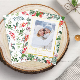 Tarjeta de vacaciones con lámina botánica fotográf