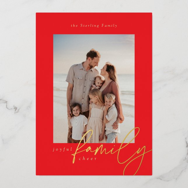 Tarjeta de vacaciones con lámina familiar (Anverso)