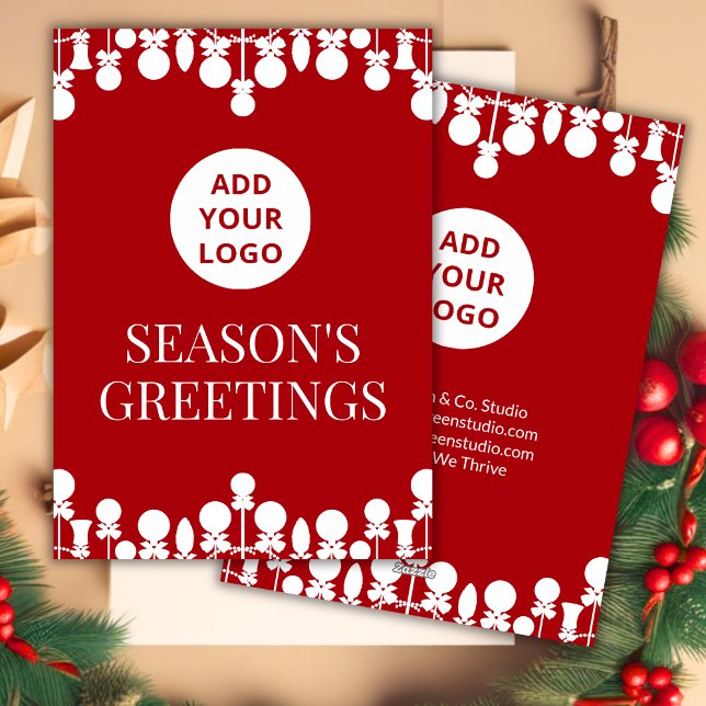 Tarjeta de vacaciones con logotipo limpio para emp (Subido por el creador)