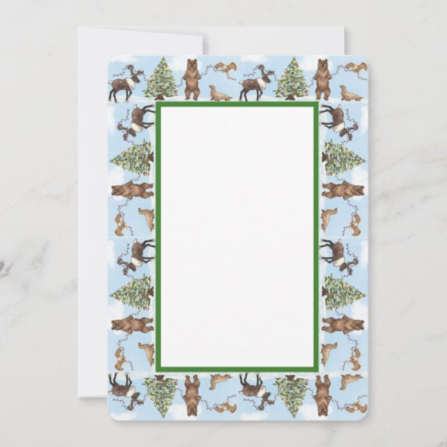 Tarjeta de vacaciones con tema de Alaska (Anverso)