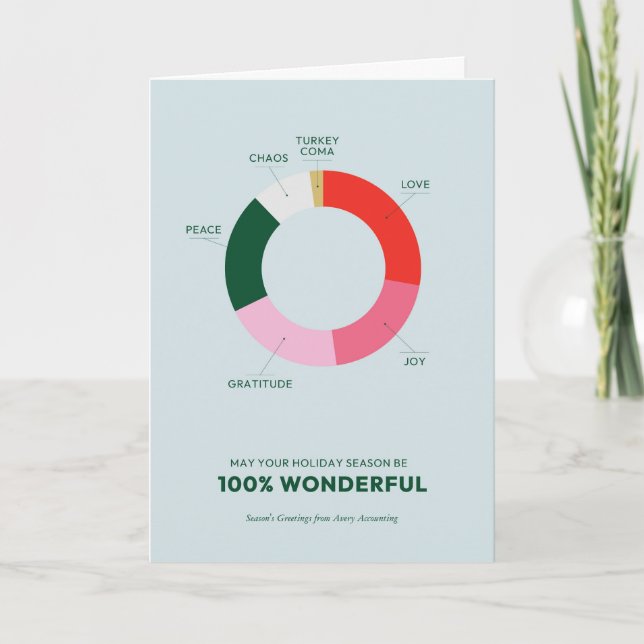 Tarjeta de vacaciones corporativa de gráfico circu (Anverso)