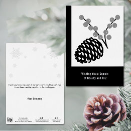 Tarjeta de vacaciones corporativa minimalista con
