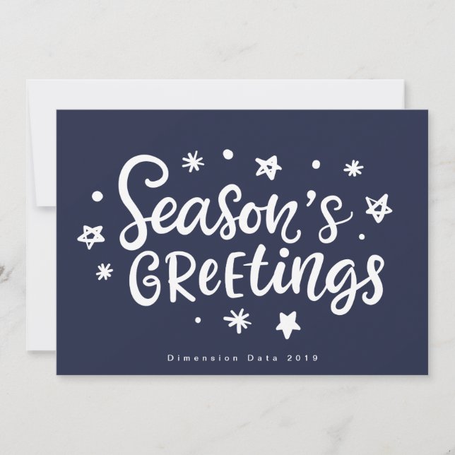 Tarjeta de vacaciones corporativa Seasons Greeting (Anverso)