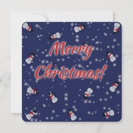 Tarjeta de vacaciones cuadrada de nieve y nieve br