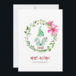 Tarjeta de vacaciones Cuadros de color de agua Wre<br><div class="desc">Esta bonita tarjeta navideña muestra a mis Navidades de acuarela pintados a mano con una camisa tropical y un gorra largo rodeados por una cortina de vegetación y bayas rojas de estilo granero sobre un fondo blanco y fresco. Las palabras Warmest Wishes se configuran en una tipografía de escritura con...</div>