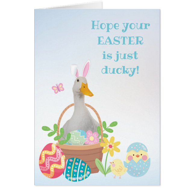 Tarjeta de vacaciones Cucky Ducky Easter (Frente)