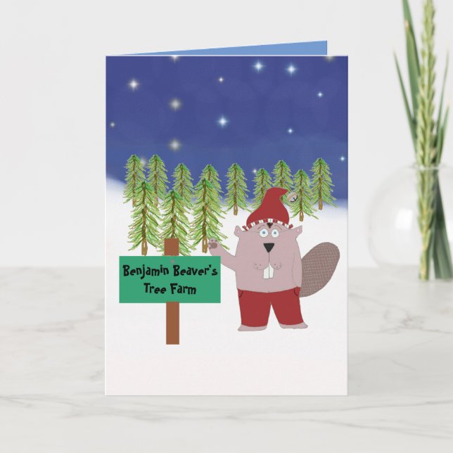 Tarjeta de vacaciones Cuest Beaver (Anverso)