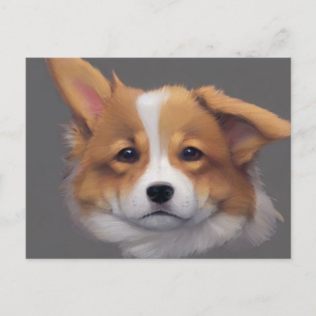 Tarjeta de vacaciones Cute Corgi (Anverso)