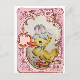 Tarjeta de vacaciones Cute Easter Duckling