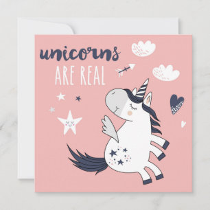 Tarjeta de vacaciones Cute Unicorn