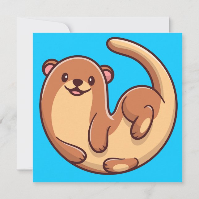 Tarjeta de vacaciones Cutter Otter (Anverso)