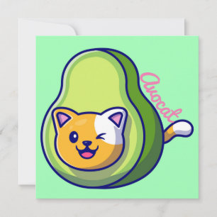 Tarjeta de vacaciones de aguacate