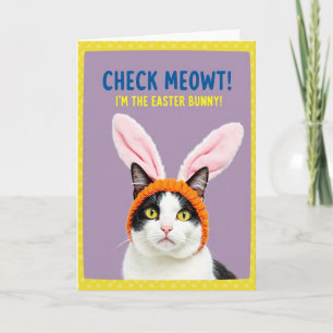 Tarjeta de vacaciones de amigo felino festivo