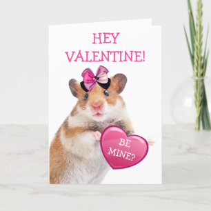 Tarjeta de vacaciones de amor de Valentine Hamster