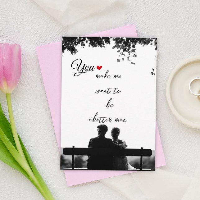 Tarjeta de vacaciones de amor en blanco y negro (Subido por el creador)