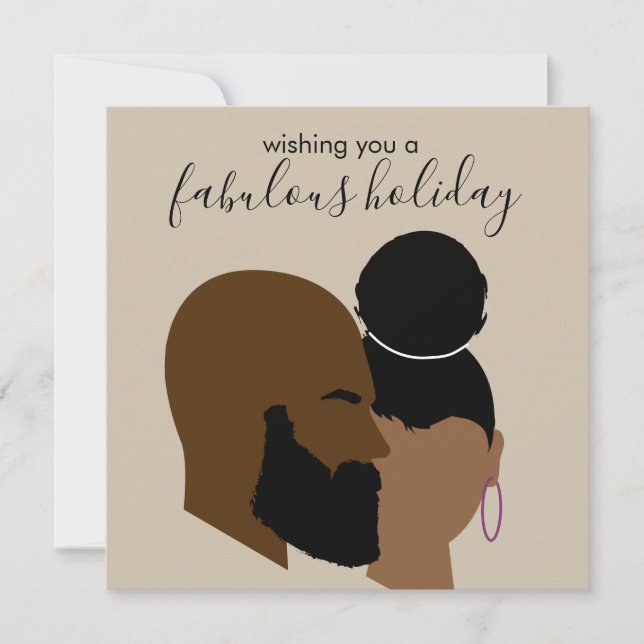 Tarjeta de vacaciones de amor negro (Anverso)