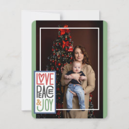 Tarjeta de vacaciones de Amor Paz y Alegría (agreg