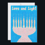 Tarjeta de vacaciones de amor y luz Hanukkah<br><div class="desc">Envía Amor y Luz a todos tus amigos y parientes judíos esta temporada de Hanukkah.</div>