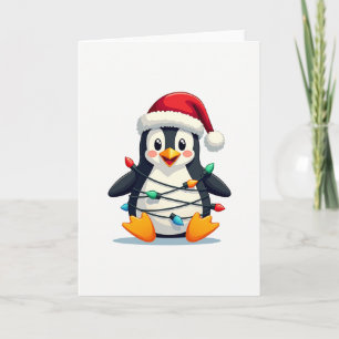 Tarjeta de vacaciones de animales de invierno de N