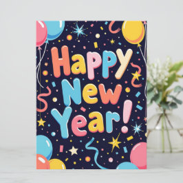 Tarjeta de vacaciones de Año Nuevo