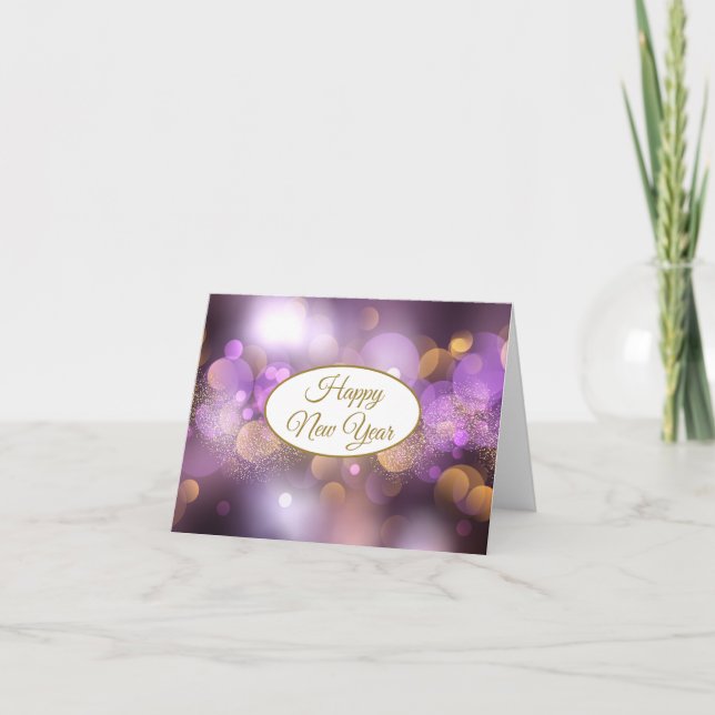 Tarjeta de vacaciones de Año Nuevo (Anverso)