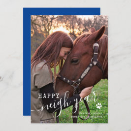 Tarjeta de vacaciones de Año Nuevo con foto de cab